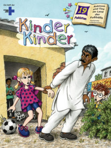 Titelbild Kinder, Kinder 19: Robinson in einer Fußballwerkstatt in Pakistan. (Quelle: Peter Laux)