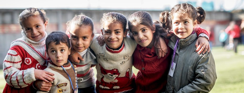 Syrische Flüchtlingskinder in einem Projekt im Libanon, das die Kindernothilfe unterstützt. (Quelle: Jakob Studnar)