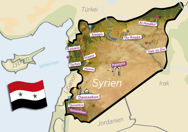 Landkarte Syrien (Quelle: Angela Richter)